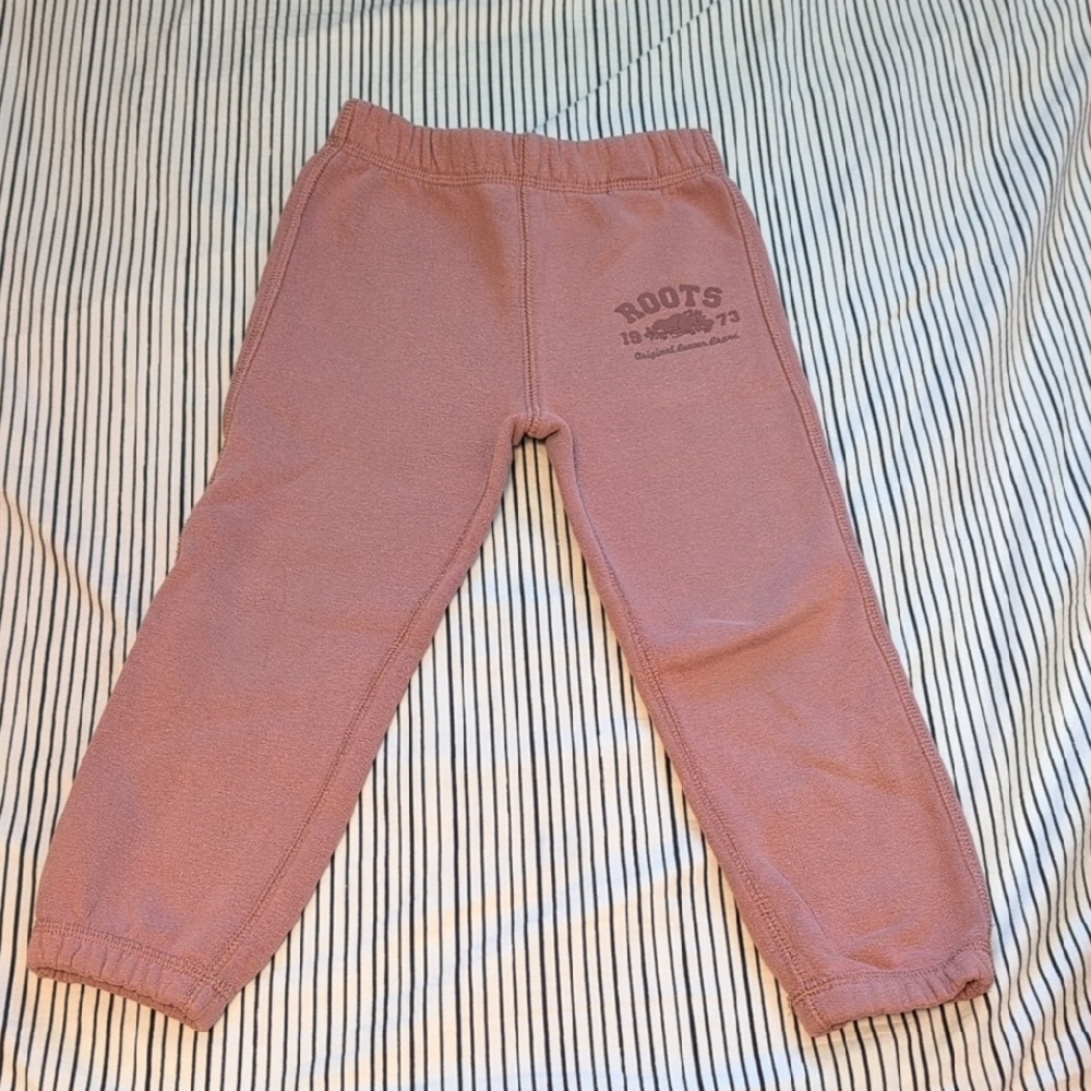 Roots Pink Jogger Sweatpants with Elastic Cuffs